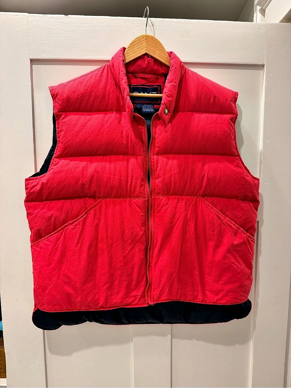 GANT Red Quilted Puffer Vest Like New